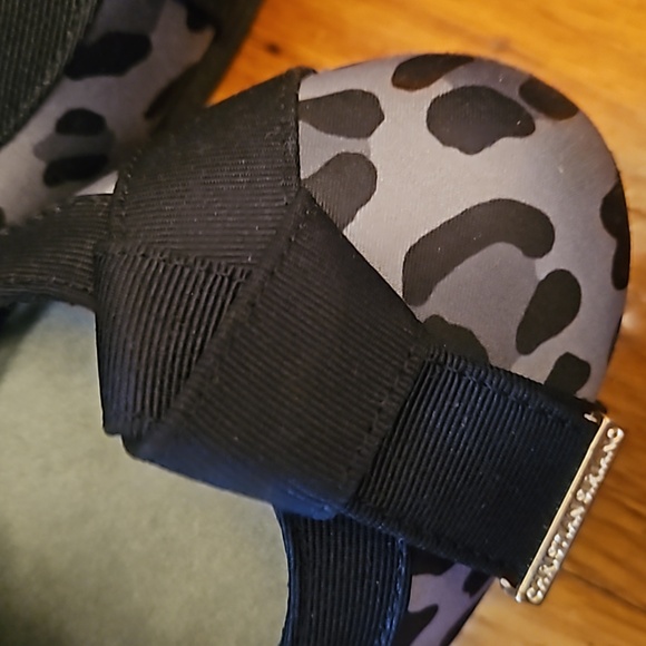 Christian Siriano for Payless black & gray leopard satin platform pumps size 8 - Picture 15 of 16